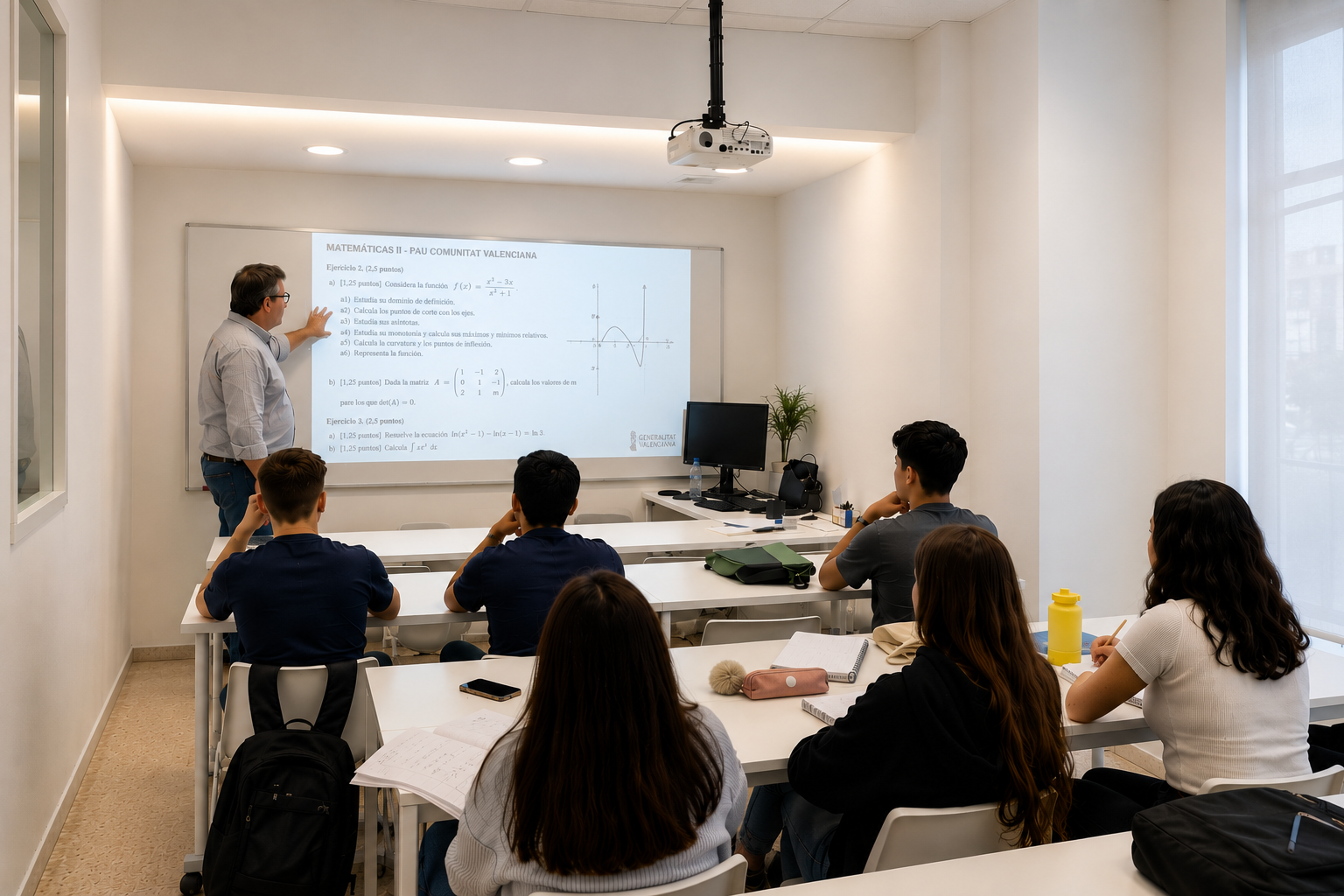 Clase real de preparación PAU en Centro Formación Álvaro Valencia